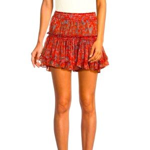 Misa Los Angeles Marion Floral Tiered Mini Skirt